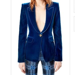 Smythe velvet peaked lapel blazer